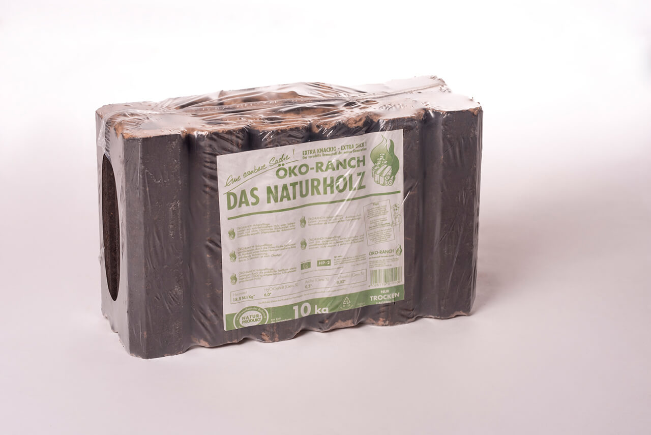 Holzbriketts Pini Kay mit Loch - 25 cm