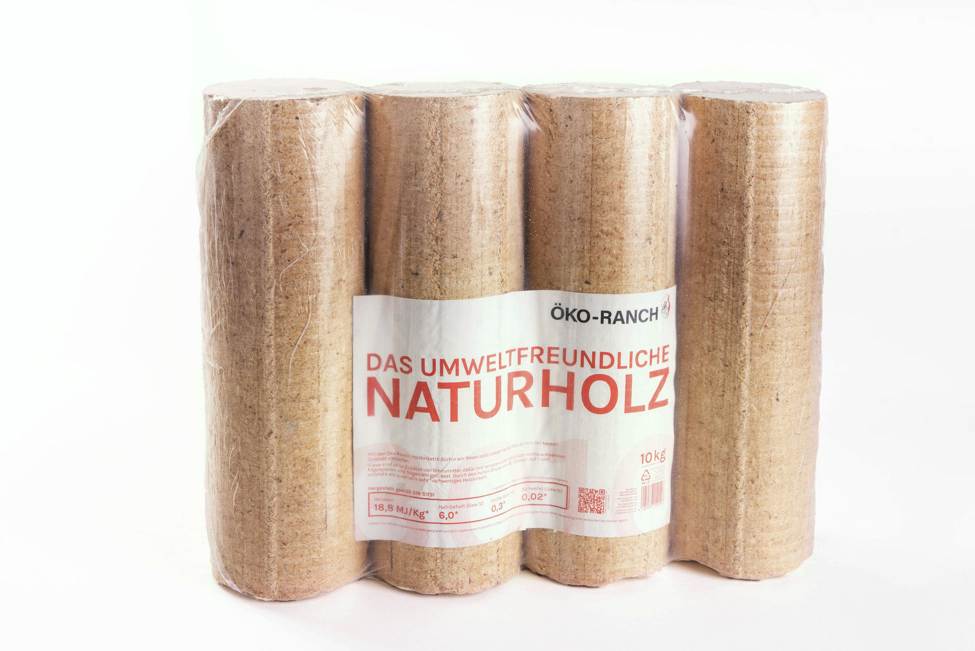 ÖKO-RANCH Holzbriketts PREMIUM PLUS QUALITÄT