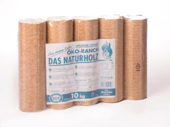 Holzbriketts rund mit Loch - Fichte